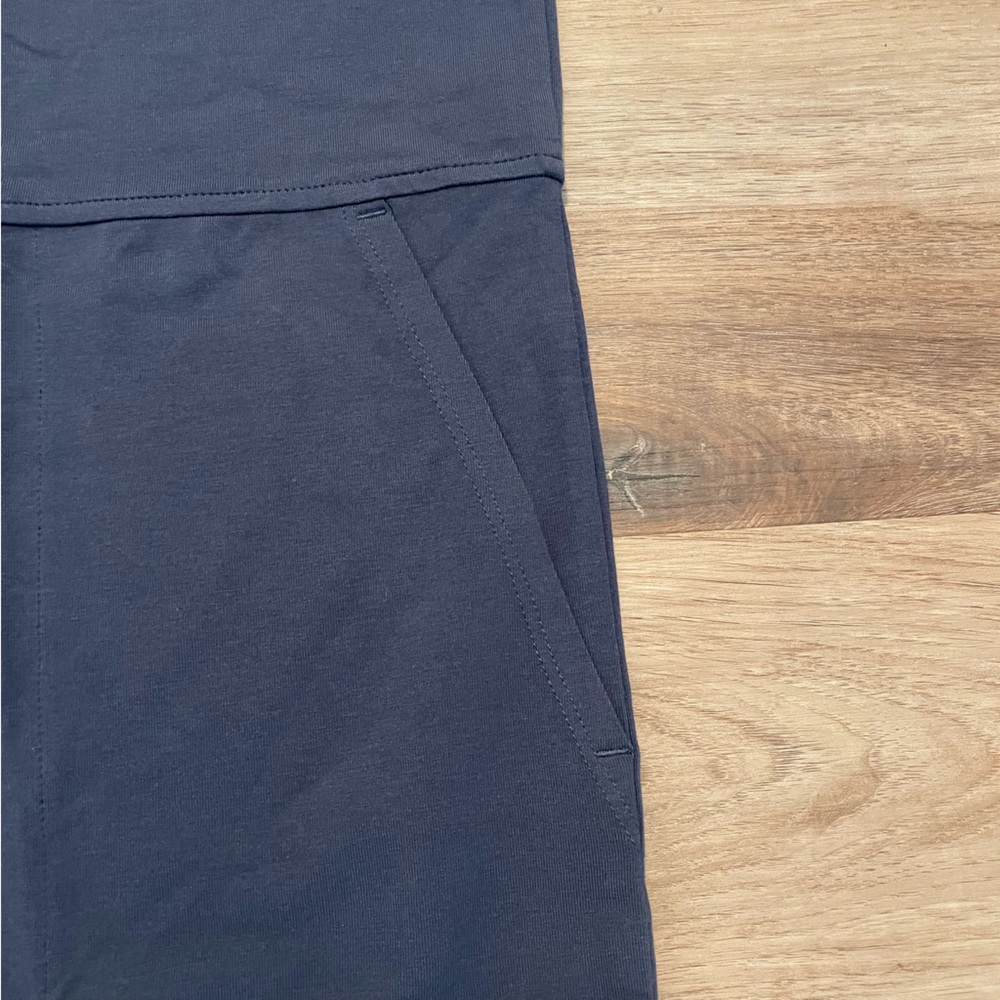 NWT Eileen Fisher round neck jersey dress organic cotton navy blue size large - Picture 3 of 9
